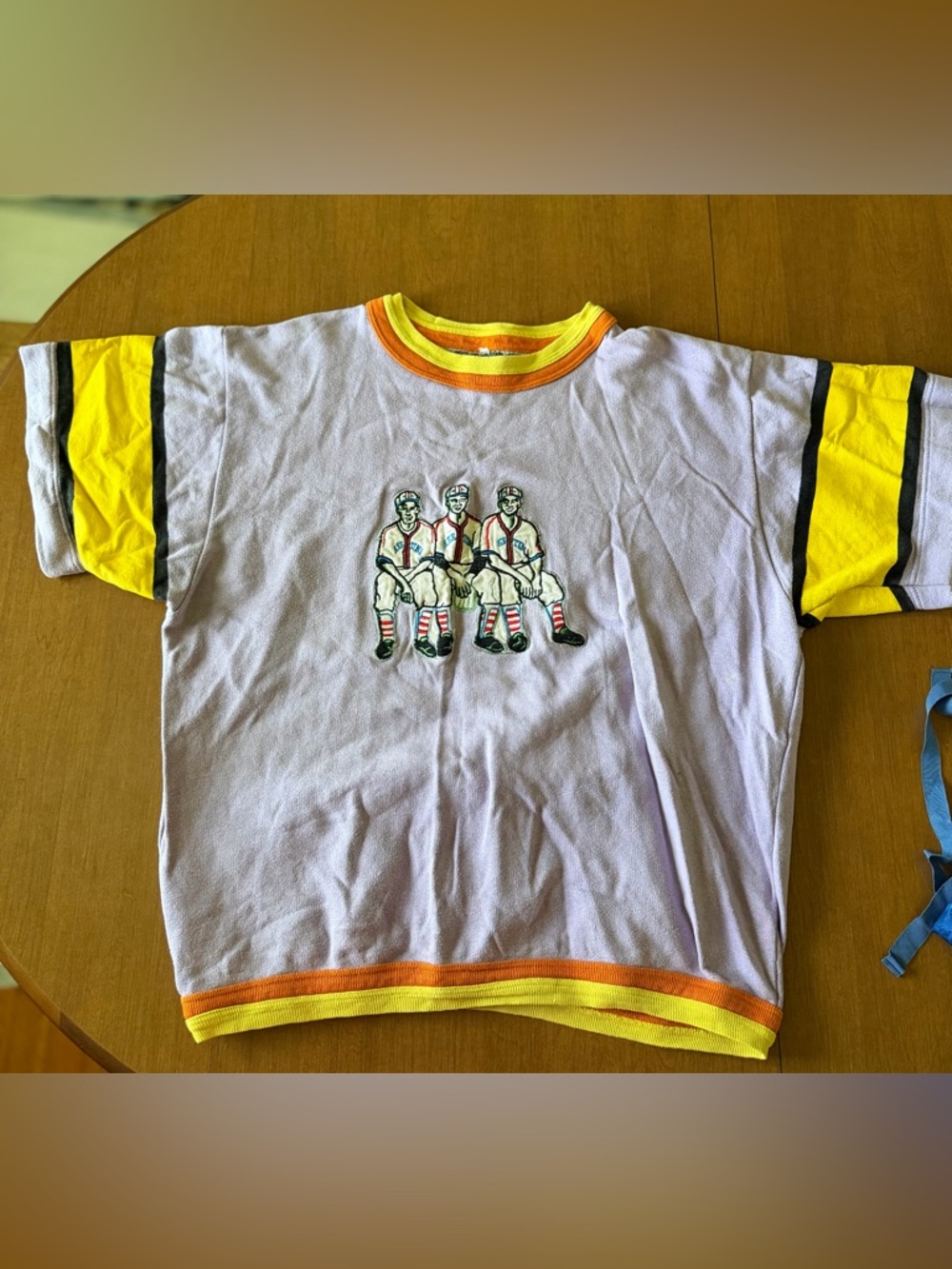 Vintage Lavender Baseball Graphic Ringer Tee - Unbranded found in Florence,Italy